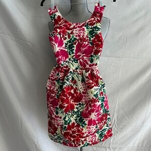 Vineyard Vines Pink and Green Floral Mini Dress